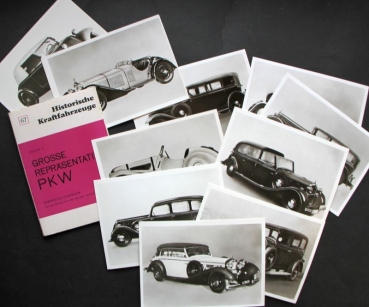 Historic Motorvehicles "Grosse Repraesentations-PKW" Folder with 10 Realphotos (5181)